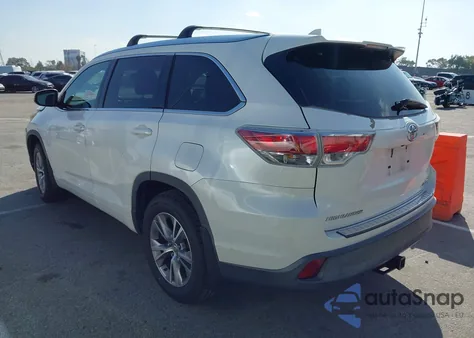 2015 Toyota Highlander Xle V6 из США, поврежденный, VIN 5TDJKRFH6FS123498